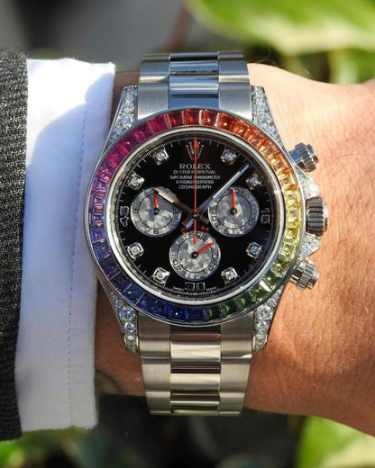 Rolee_x Oyster Perpetual Rainbow Silver
