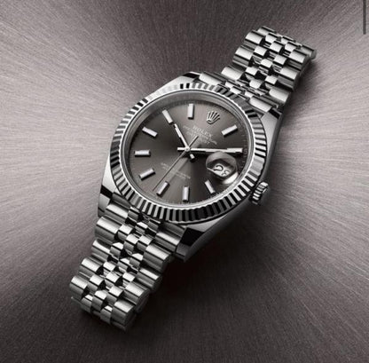 Rolee_x Oyster Perpetual Date Just Silver-Grey