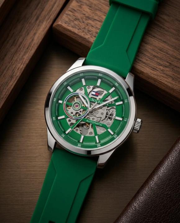 Tommy Hilfige_r Automatic Silicon Green-Silver-Green