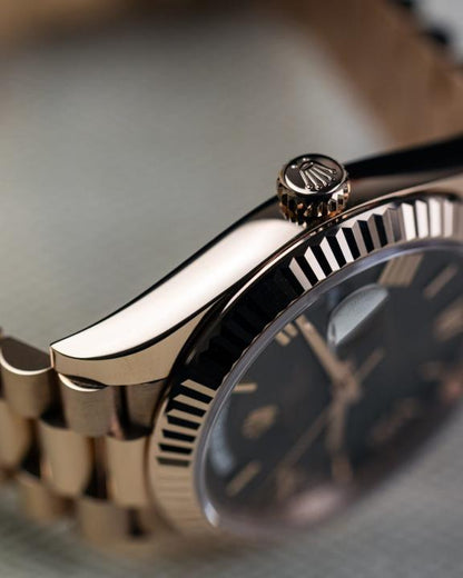 Rolee_x Oyster Perpetual Day Date 40 Battery Copper Brown