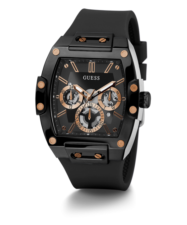 Guess Rectangle Chronograph Black-Copper Chronograph