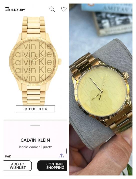 Calvin K_lein Rocna Ura Gold