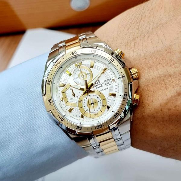 Casio Edifice Efr539 2Ton-Gold-White