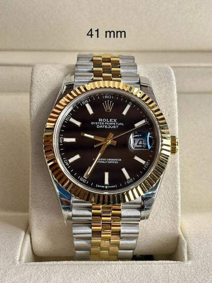 Rolee_x Oyster Perpetual Date Just 2Ton Gold Black