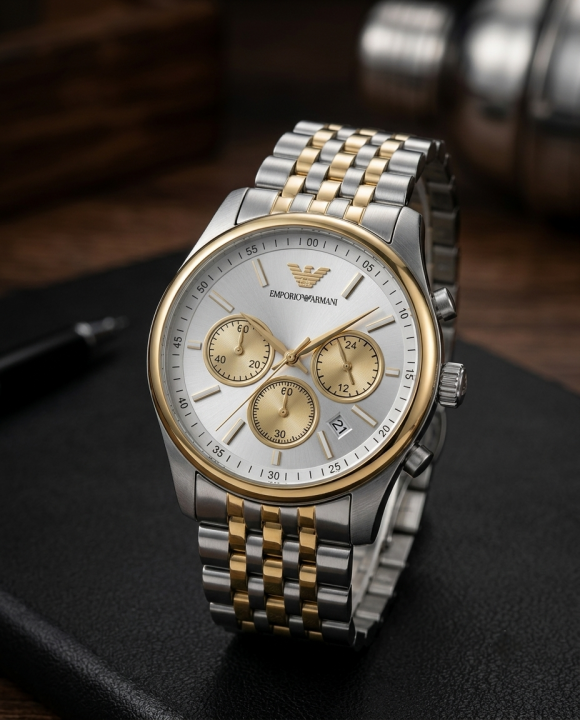 Emporio Armann_i AR11581 Chronograph 2Ton-Gold-White