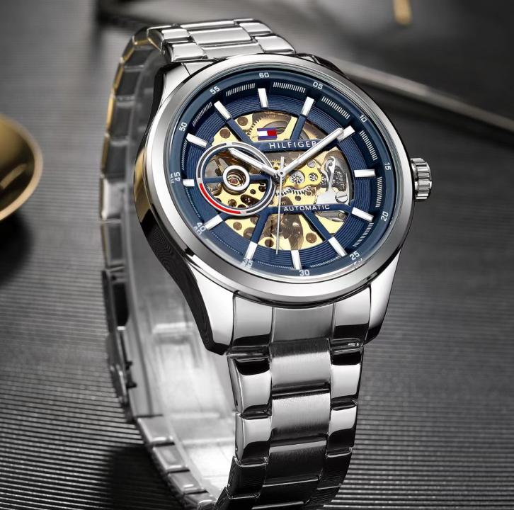 Tommy Hilfige_r Automatic Silver-Blue