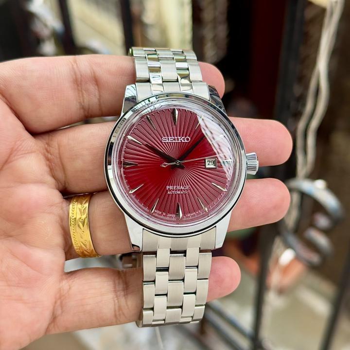 Seikk_o Presage Cocktail Time Mockingbird silver red
