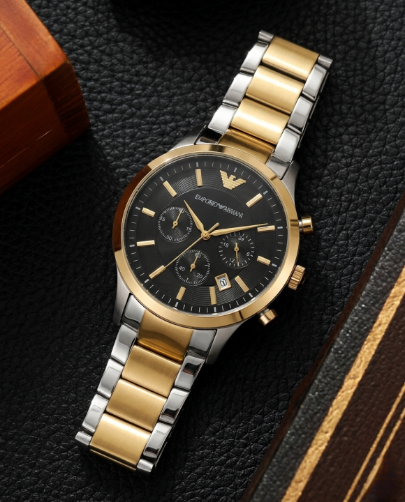 Emporio Armaan_i Classic 2Ton-Gold-Black