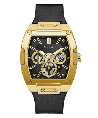 Guess Rectangle Chronograph Black-Full Gold