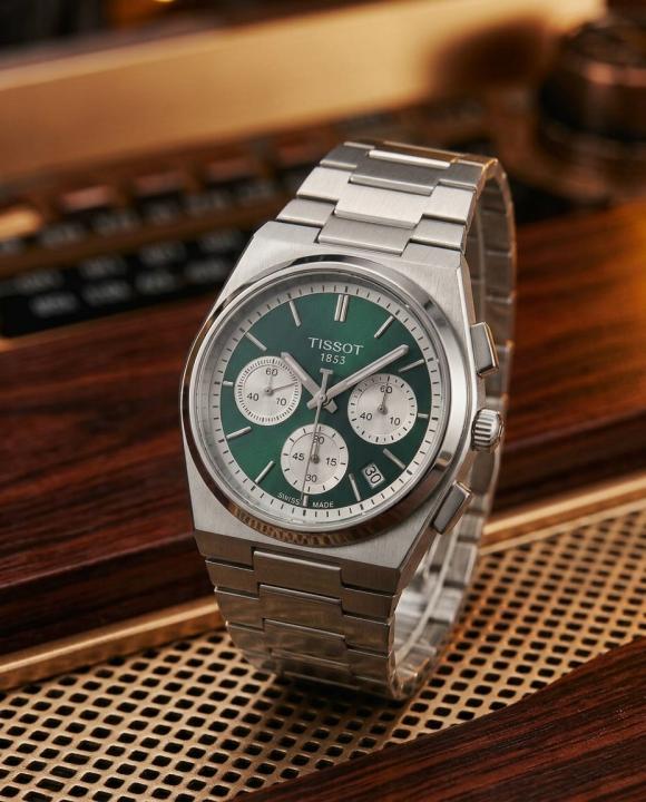Tissoo_t 1853 Prx Chronograph Steel Silver-Green
