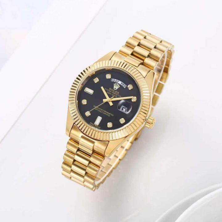 Role_x Oyster Perpetual Day Date Diamond Gold-Black 40 Battery