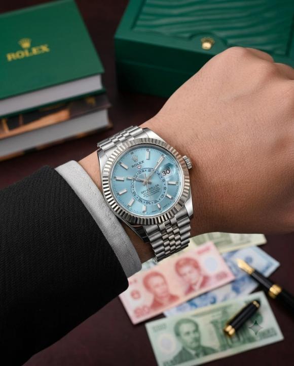 Role_x Oyster Perpetual Sky Dweller Silver-Sky Blue
