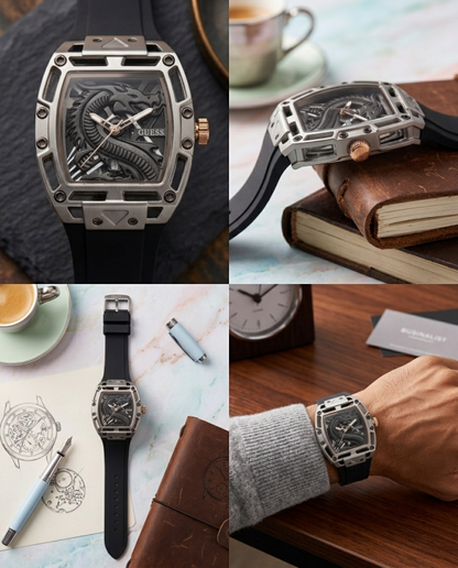 Guess Trend Legend Dragon Black-Silver