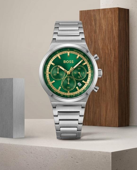 Boss Candor Chronograph Silver-Green