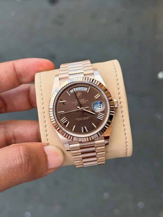 Role_x Oyster Perpetual Day Date 40 Battery Copper-Brown
