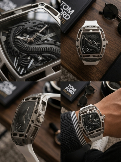 Guess Trend Legend Dragon White Silver