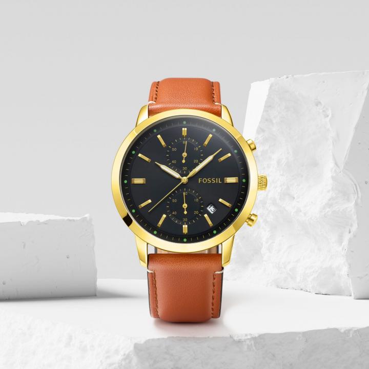 Fossi_l Townsman Chronograph LightBrown-Gold-Black