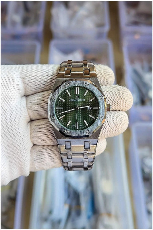 Audemars Pigue_t Royal Oak Quartz Silver-Green - J156