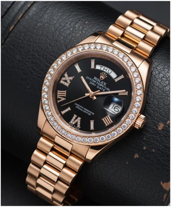 Role_x Oyster Perpetual Day Date Diamond Copper-Black
