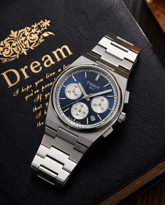 Tissoo_t 1853 Prx Chronograph Steel Silver-Blue