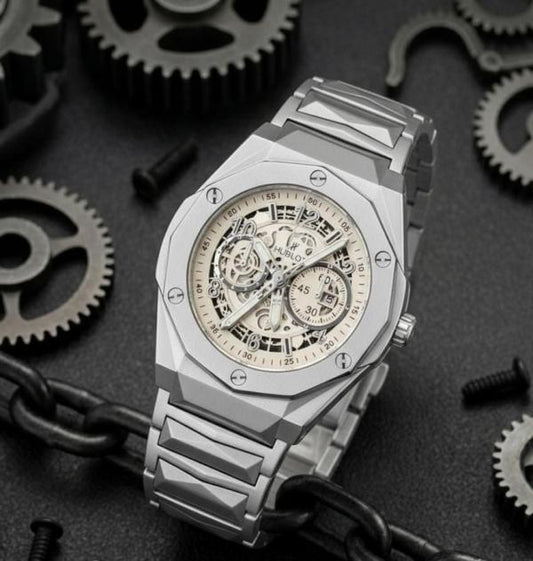Hublo_t BigBang Tourbillion Silver-Whit