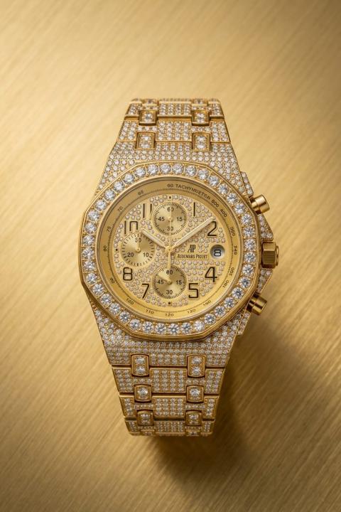 Audemars_piguet royal Oak TachyMeter Iced Out