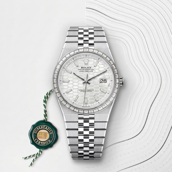 Role_x Oyster Perpetual Land Dweller Diamond Bazel