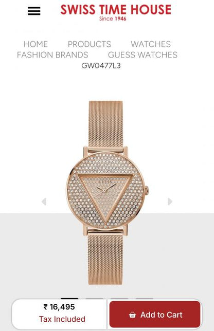 Guess Crystal Copper