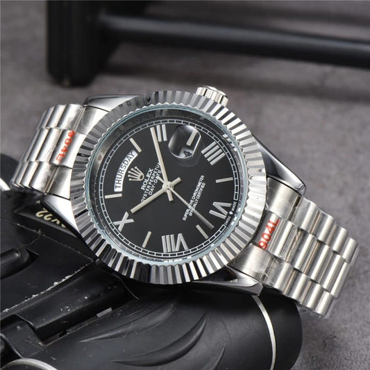 Role_x Oyster Perpetual Day Date 40 Battery Silver-Black