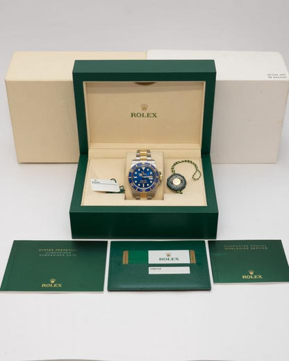Role_x Oyster Perpetual Submarine 2Ton-Gold-Blue