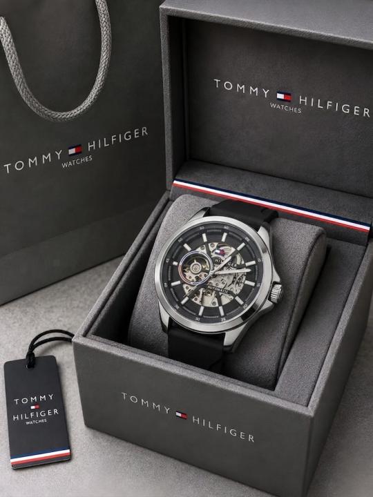 Tommy_hilfiger Automatic Silicon Black-Silver