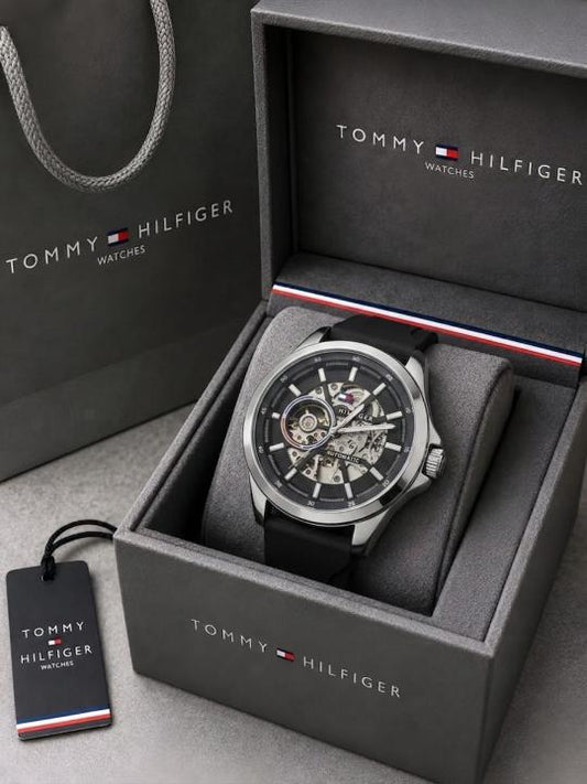 Tommy_hilfiger Automatic Silicon Black-Silver