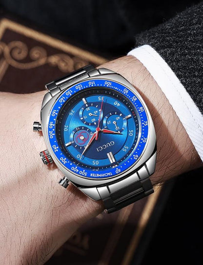 Gucc_i chronograph Silver-Blue