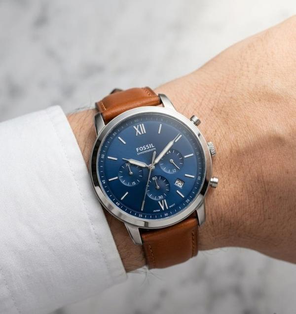 Fossi_l Neutro Chronograph LightBrown-Silver-Blue