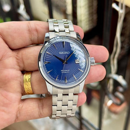 Seikk_o Presage Cocktail Time Mockingbird silver Blue